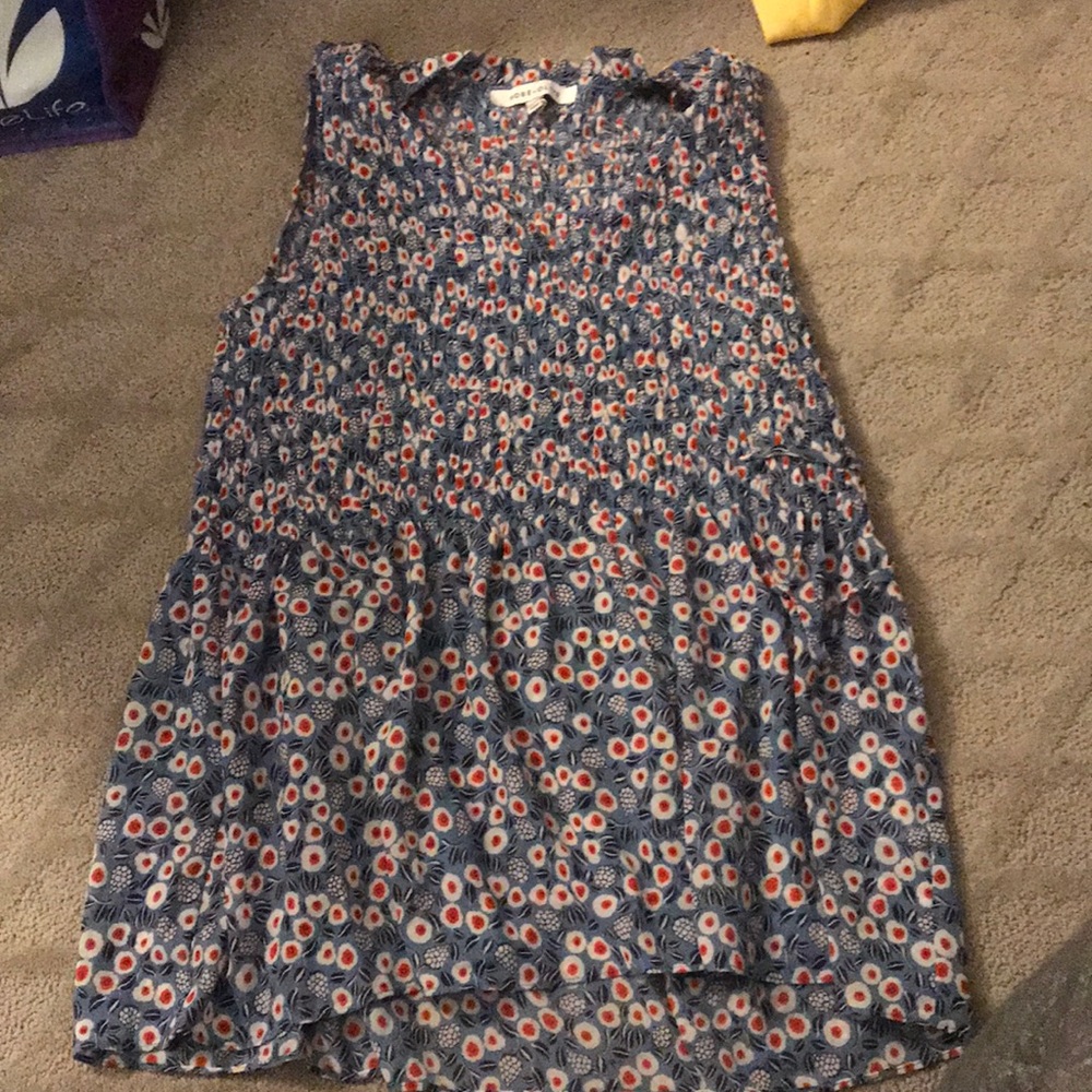 Blue blouse with flowers